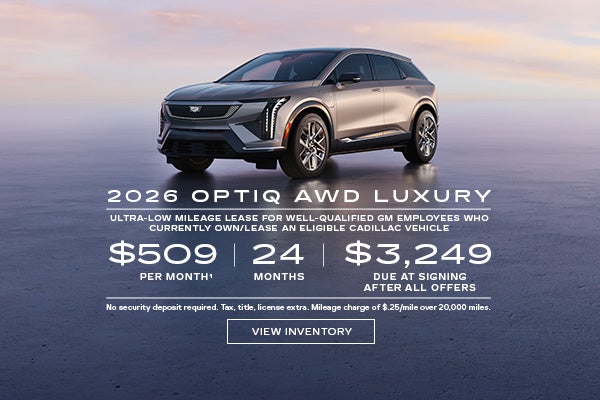 2026 OPTIQ Luxury. Ultra-low mileage lease for well-qualified current eligible GM employees and e...